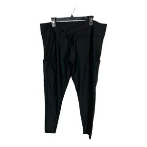 Obsession black leggings with side pockets